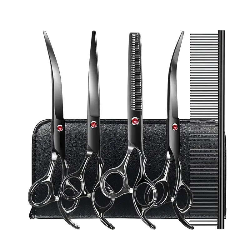 Professional Pet Grooming Scissors Set (5-Piece)
